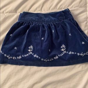 Janie and jack velvet skirt